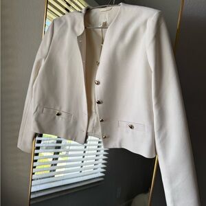 Elegant White Women's Blazer